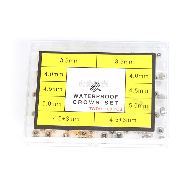 시계 액세서리 박스 접착제 드롭 헤드 테이블 크라운 테이블 핸들 시계 수리 부품 구리 금 및 실버 핸들 10 시계