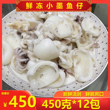 鲜冻墨鱼仔新鲜墨鱼仔去皮去内脏鲜活水产450g/包 量大价优