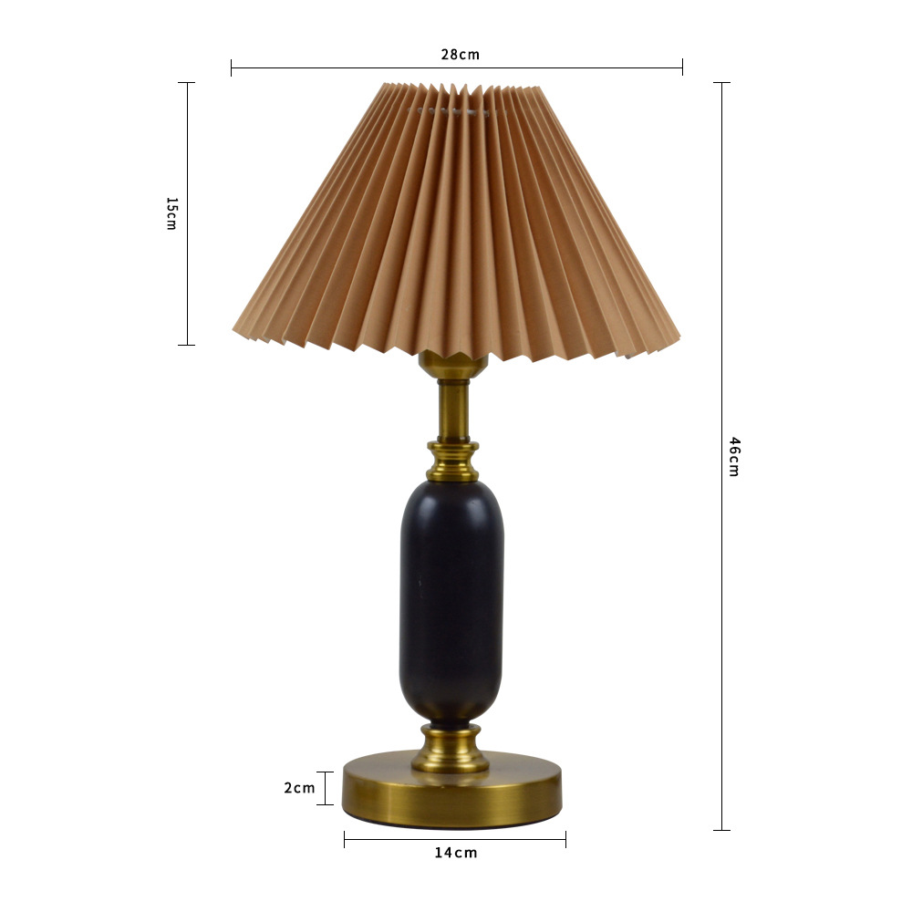 Dormitorio americano lámpara de mesa hogar creativo lámpara de noche nórdico retro cálido chino cerámica boda dormitorio principal Lámpara decorativa