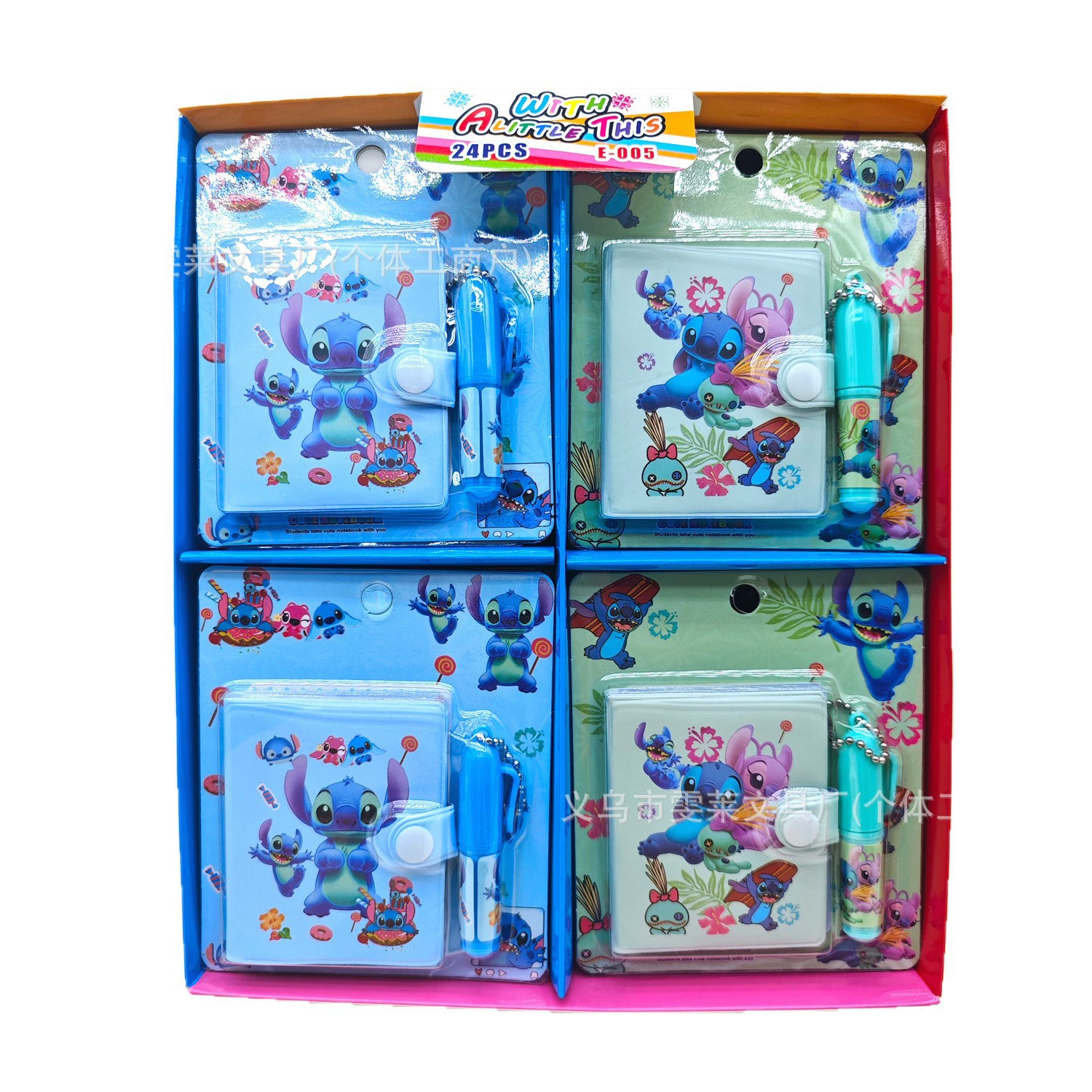 Cartoon cute ballpoint pen, set for elementary school students, handheld notebook, stationery