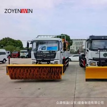 滑移机加装马路清雪机 车载式除雪滚刷扫雪机 全液压斜角扫雪机