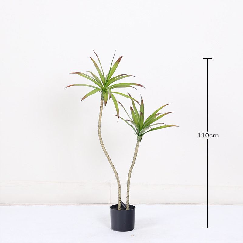 Simulación de plantas verdes Simulación de agave Lujo ligero Sala de estar interior Decoración del suelo Decoración Árbol de sangre de dragón Árbol falso Paisaje en maceta