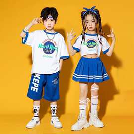 儿童演出服啦啦队夏季表演服街舞潮服小学生运动会啦啦操六一服装