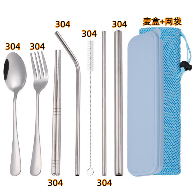 블루밀박스 메쉬백 + 식기 304개 + 빨대 304개