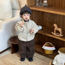 宝宝秋冬季外套2025新款韩版童装男童加厚套装厂家批发加工定制