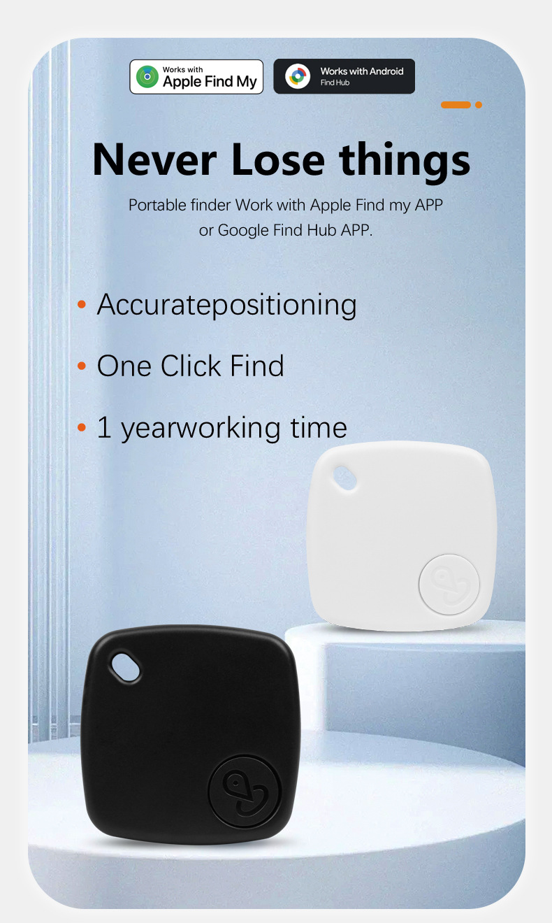 iOS Android Locator Square Anti-Loss Tag