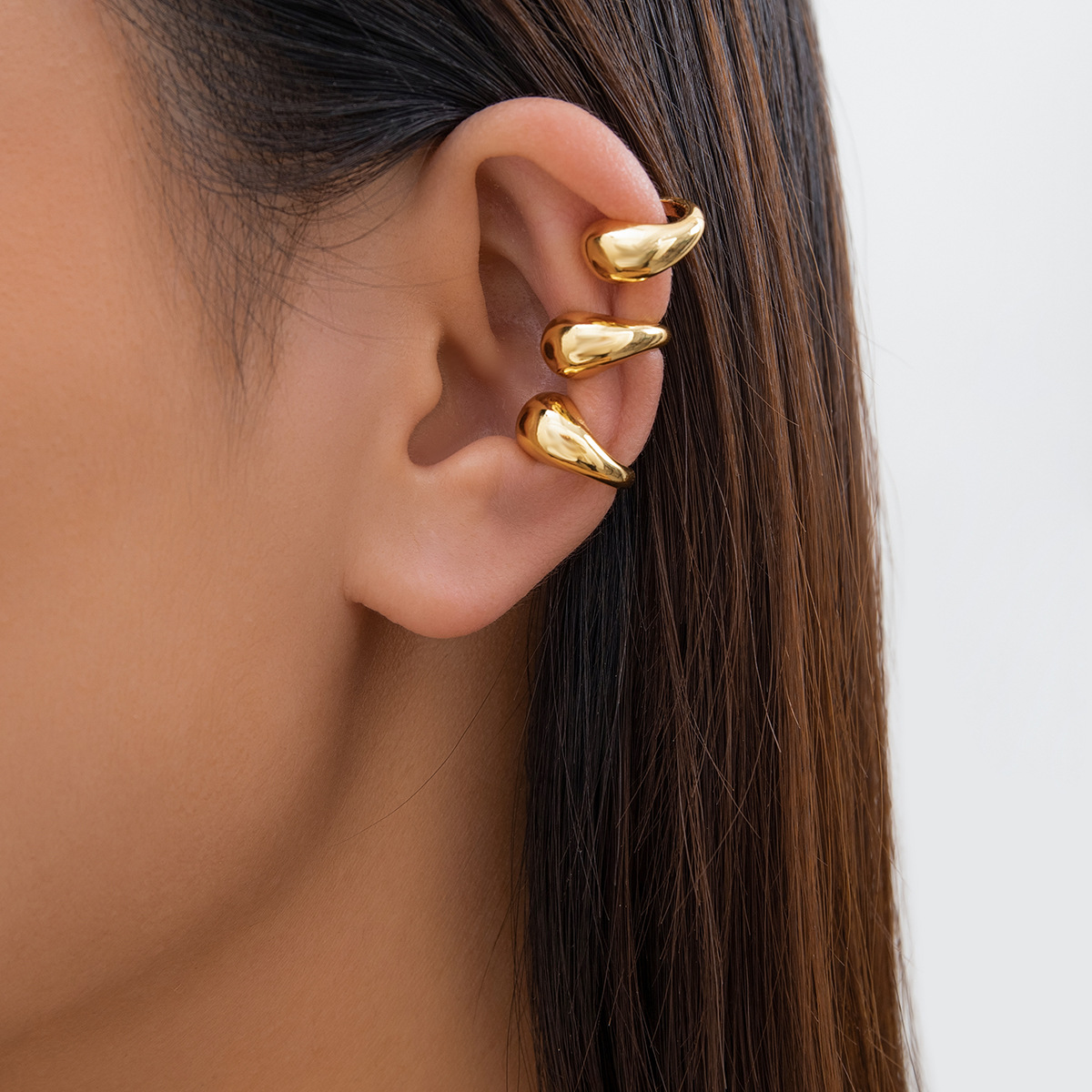 Water Drop Stud Earrings Minimalist Punk Style Drop Earrings_voghion.com