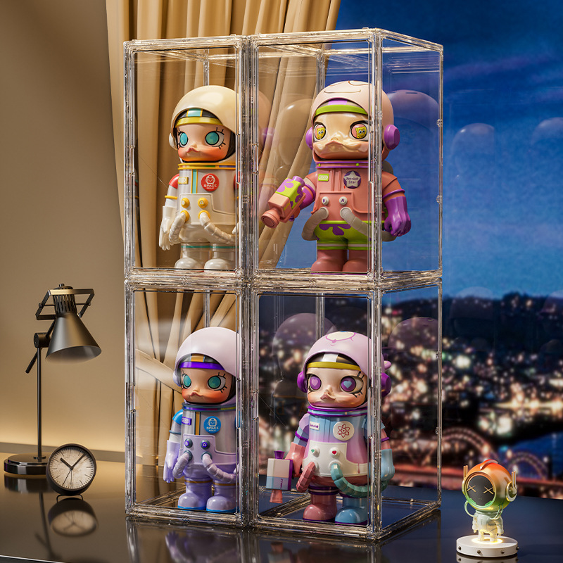 ラブブ人形ディスプレイスタンドラブブ透明ディスプレイボックス収納キャビネットバブルマートぬいぐるみ収納ラックブラインドボックス|undefined