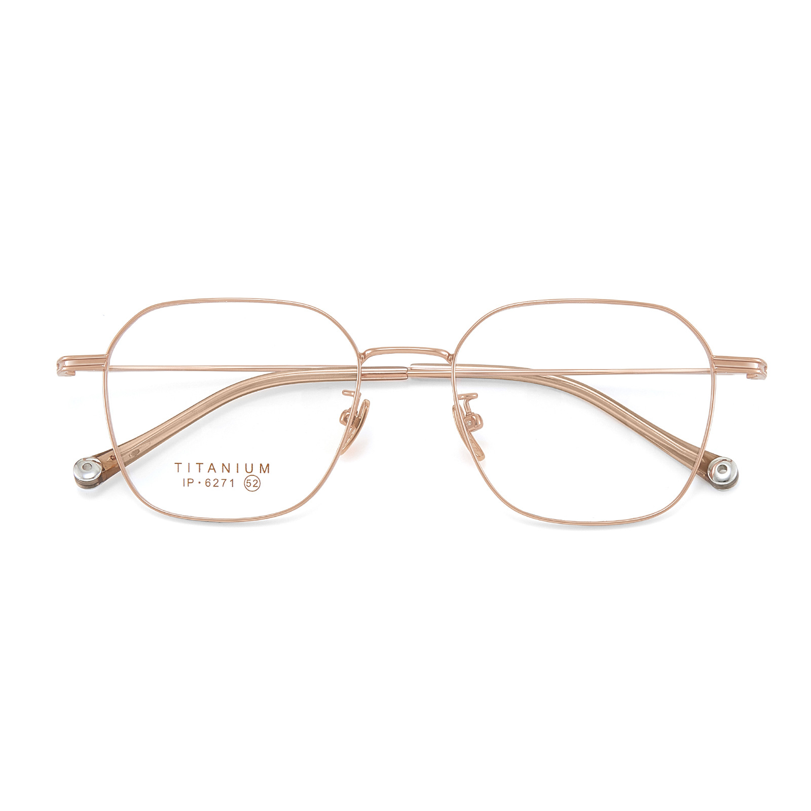 Ágil y elegante retrógrado marco de gafas de titanio puro marco de gafas de múltiples lados cómodo no pellizco cara Danyang marco de gafas al por mayor