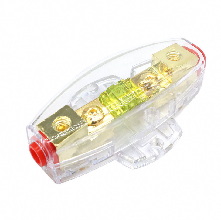 汽车音响电源保险盒车用熔断电源过流过载保护保险胆保险座小平插