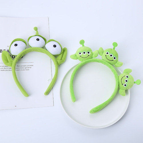 Funny three-eye rabbit hairband, new cute cartoon headband, washing hair tie, trendy outdoor head accessory