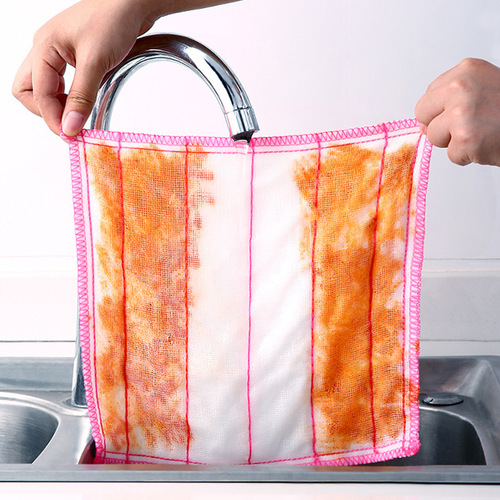 Cotton yarn dishcloth 5 layers 8 layers 12 layers fiber kitchen cleaning soft wipe absorbent indoor scrubber cotton pulp