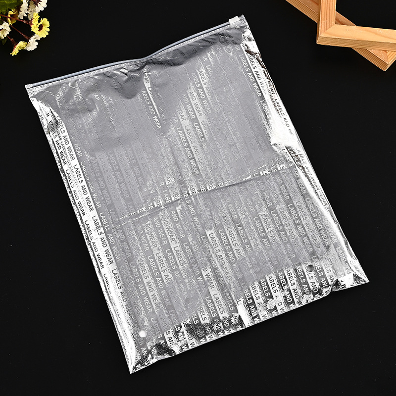 厂家定 做服装拉链袋透明内衣裤子收纳袋pe塑料自封袋通用包装袋