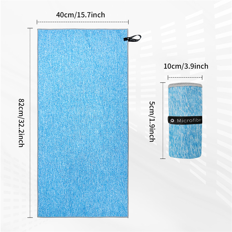 Serviette de sport double face en microfibre cationique à séchage rapide pour essuyer la transpiration en extérieur_voghion.com