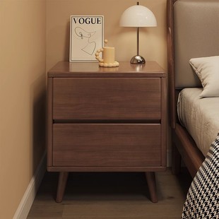 Antique Style Solid Wood Bedside Table Light Luxury High-grade Small Bedside Ultra-narrow Gap Storage Low Cabinet Storage Cabinet