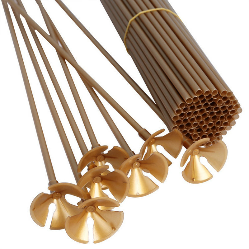 Venta al por mayor nuevo material de metal textura globo varilla MOP 32cm globo varilla soporte de metal color globo varilla titular