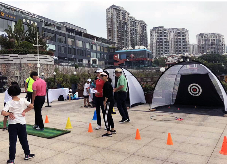 Lưới tập golf PGM trong nhà có lỗ cắt, khung lều dễ lắp, kích thước 2m hoặc 3m — [Gói] Lưới thực hành đệm 1x1.25 mét chi tiết 21