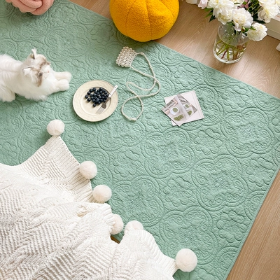 Foreign Trade Solid Color Car Carpet - 7090cm-chenxi-yanlu-flower-paviliongreen