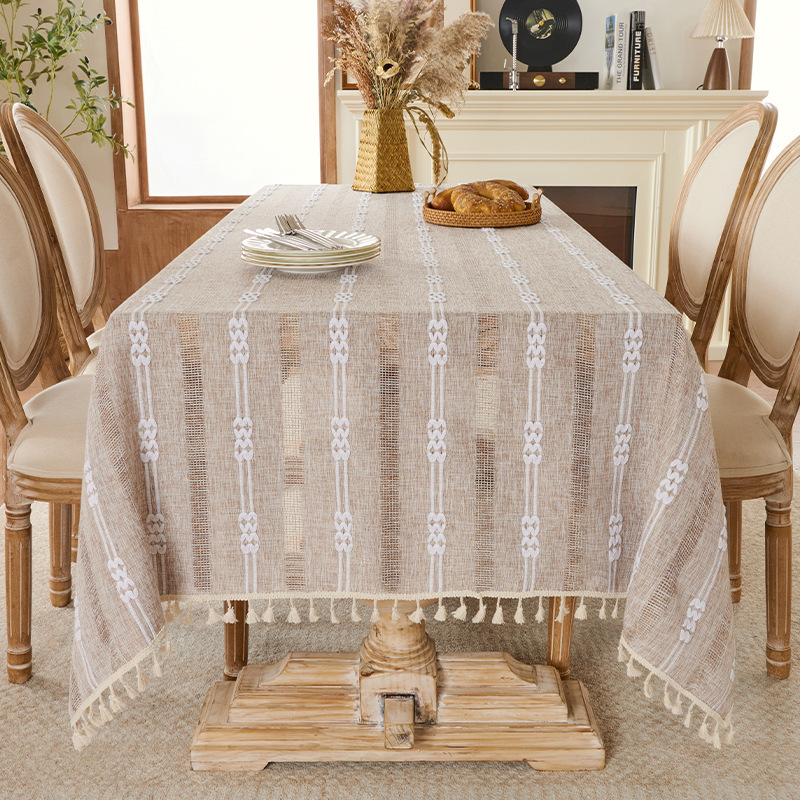 2025 nuevo hueco Jacquard simple mesa de comedor doméstico antideslizante desgaste toallas de mesa de té fábrica directa