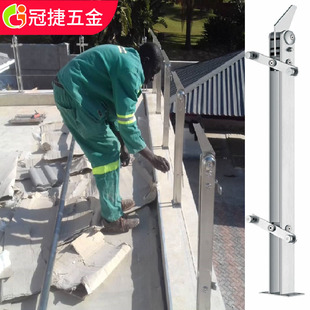 Fence Guardrail 304 Stainless Steel Column Modern Simple Shopping Mall Glass Engineering Stair Handrail Column Brushed