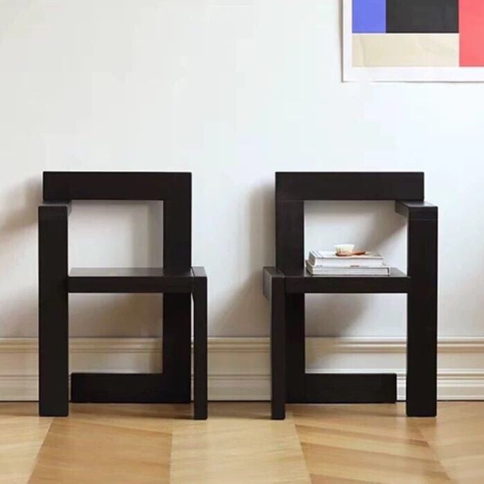 Designer Nordic Retro Dining Chair, Medieval Simple Chair, Solid Wood Single Chair, Desk Chair, Armrest Art Leisure Chair