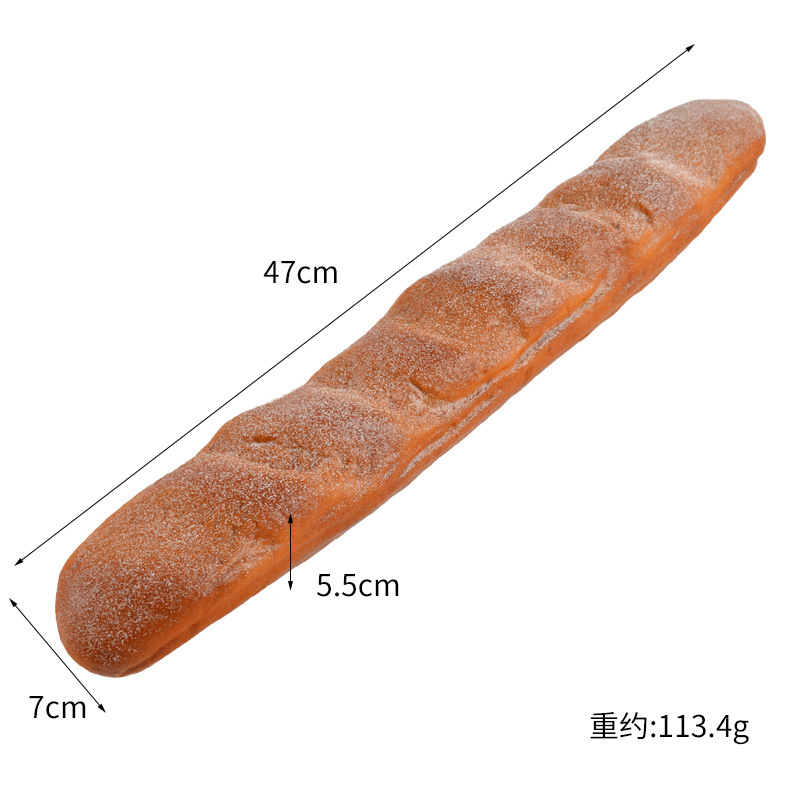 Entrega de una sola pieza PU falso pan decoración de la boda modelo de decoración de la habitación accesorios largo francés palo modelo de simulación de pan