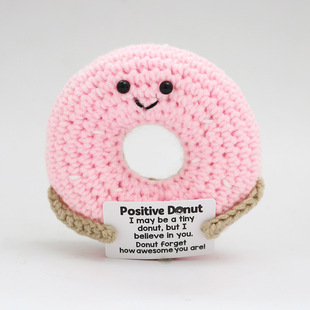 Cross-Border New Wool Mini Cute Marshmallow Doll Cake Doll Handmade Crocheted Marshmallow Wool Doll