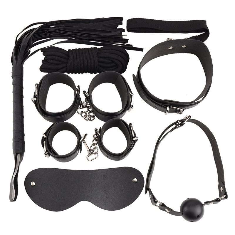 Litchi-patroonkoppels, SM-plezierrekwisieten, training voor vrouwelijke handboeien, bondage en handboeien, 7-delige set seksspeeltjes