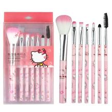 超可爱卡通7件美容刷套装  初学者化妆刷毛唇刷眼影刷美妆工具批