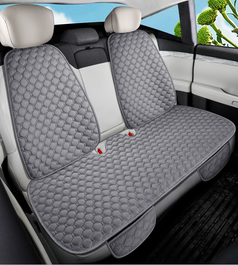 Cross-border direct supply of Temu car seat cushions, single-piece all-season seat cushions made of linen, linen seat cushions without bundles, wholesale for foreign trade