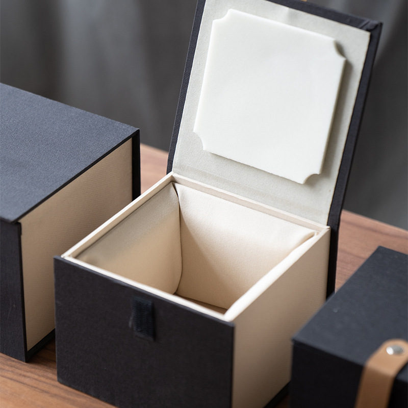 礼盒紫砂壶茶宠雕塑包装盒建盏盒品茗茶碗正方形锦盒陶瓷器锦盒