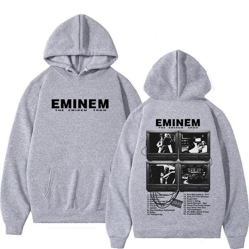 Rapper Eminem World Tour Sweatshirt Men's Fashion Fleece Pullover Unisex