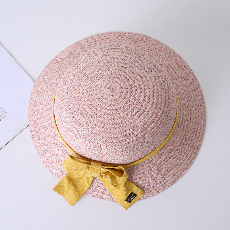 147g Weight Hat Classification straw Fabric Type Straw Hat Hats Type 1 Piece, 1 Set Quantity Holiday, Outdoor Occasion Bow Knot Pattern All Seasons Season Children Unisex Gender Sweet Style Children Unisex Sweet Bow Knot Straw Hat 20