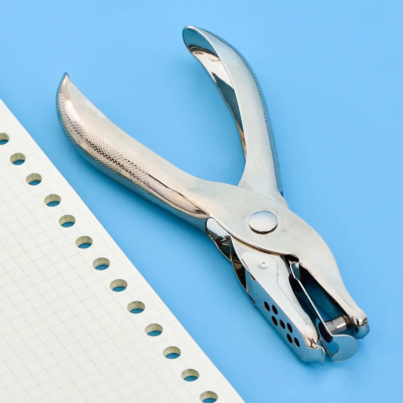 Perforadora de Papel de Un Solo Orificio Manual Portátil para Oficina y Escuela