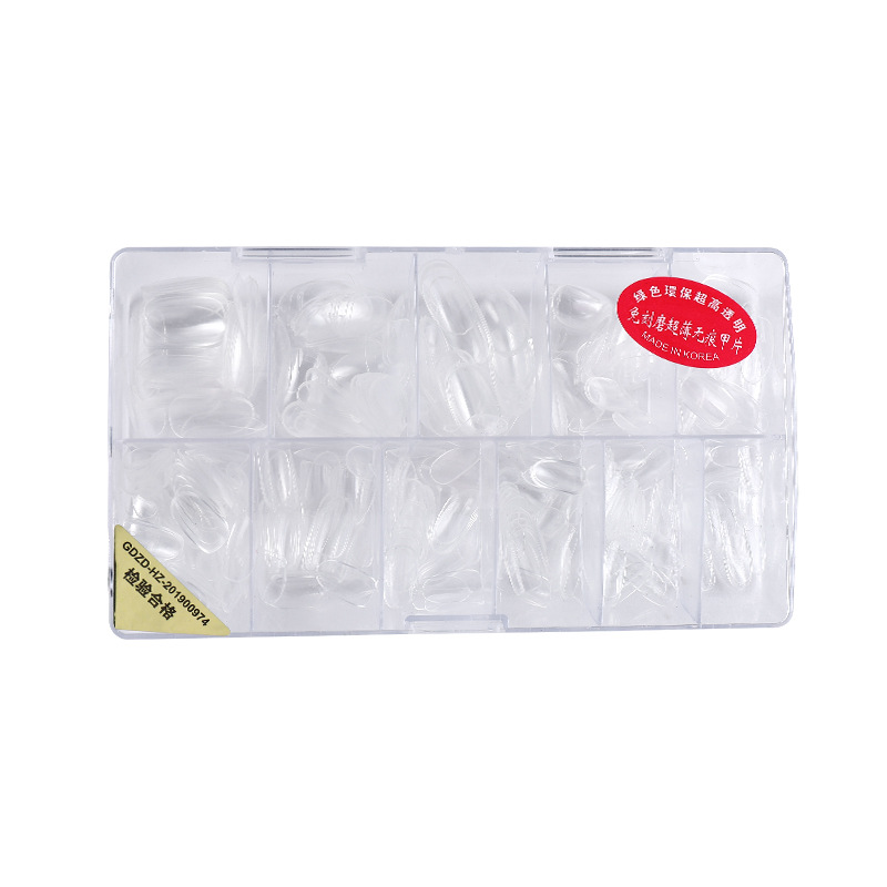 Manicura corta usable pieza de uñas salón de uñas especial oval cuadrado redondo ultrafino transparente alto transparente 500 piezas
