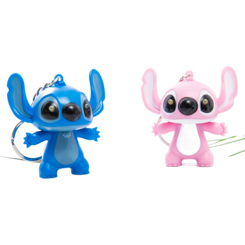 Stitch llavero sonido ILOVEYOU luminosa muñeca de dibujos animados lindo pareja mochila adornos fabricante en stock