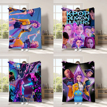 跨境爆款猎魔女团周边毛毯亚马逊外贸法兰绒毯子加厚床毯blanket