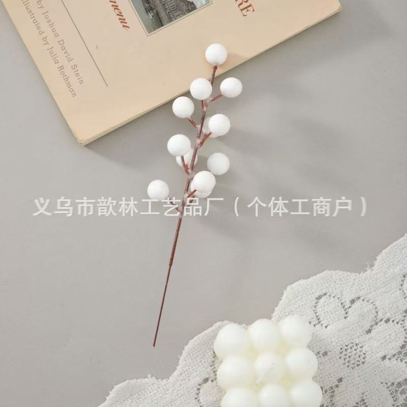 Ramas de Frutos Rojos Artificiales Plástico y PU para Bodas y Decoración del Hogar image 25