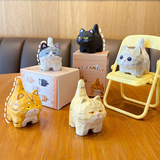 Оригинальный деревянный стиль резьба в стиле мяу -мяу -мяу для маленьких украшений