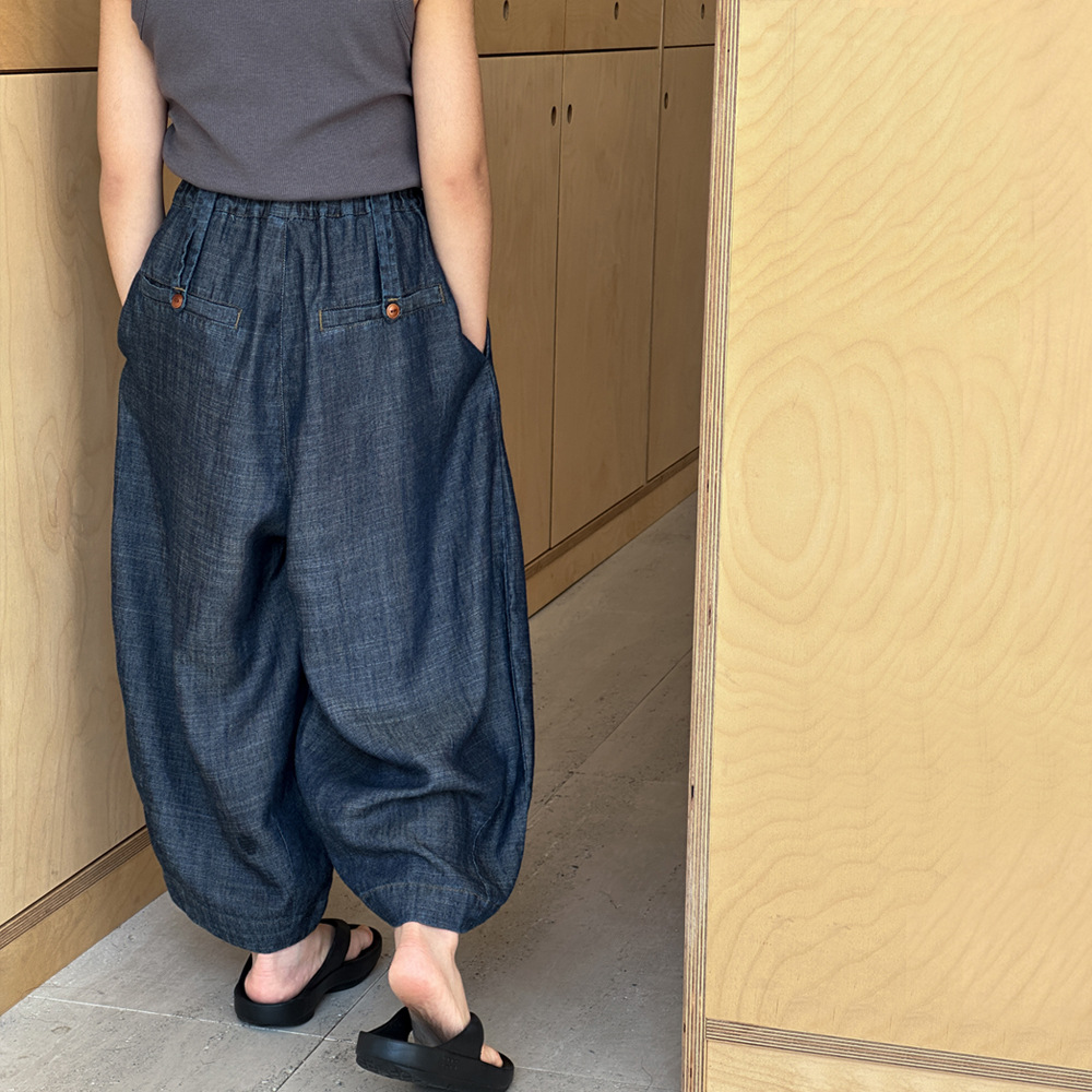 Little Red Fish Girls' Ice Silk Jeans Summer Thin 2026 New Style Pants Children's Anti-Mosquito Pants Loose Summer Fashion Trendy