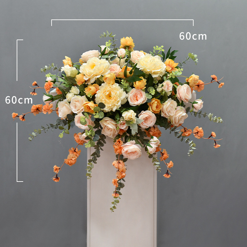 活动演讲发言讲台花仿真假花主席台布置台花迎宾区商务会议室摆花