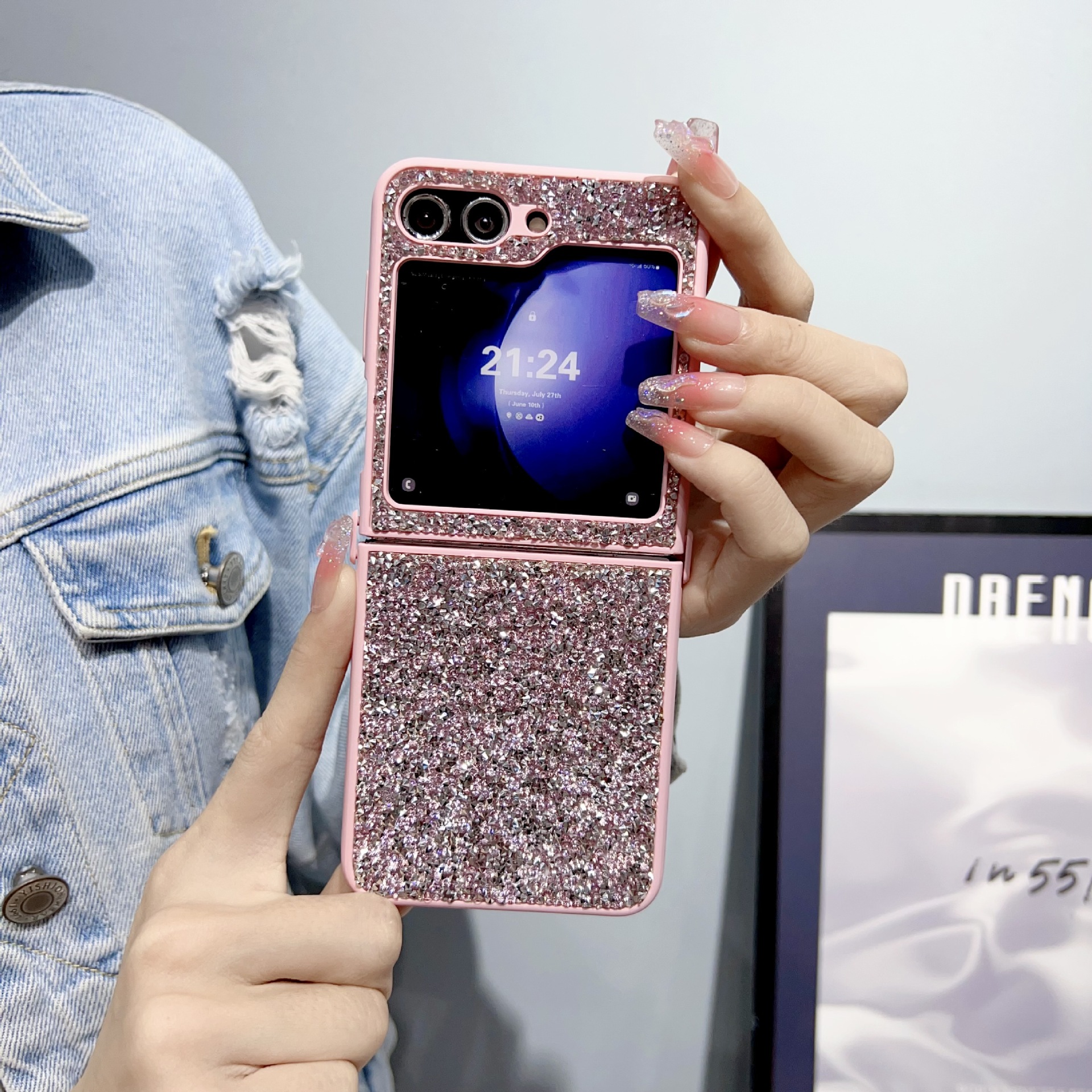 Luxury Diamond Glitter Phone Case For Samsung Z Flip And Z Fold_voghion.com