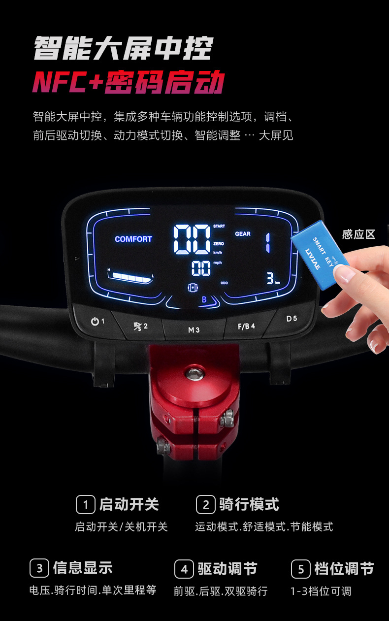 EU overseas warehouse BOYUEDA dual-drive electric scooter 52V/3200W foldable with mobile app for transportation