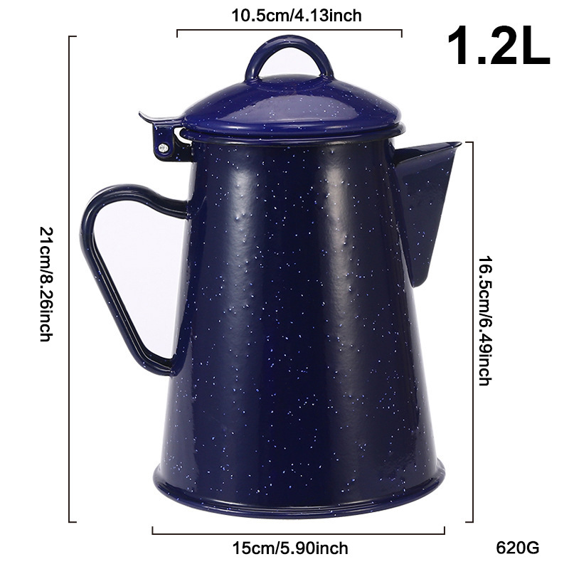 Regalos de comercio exterior en stock al por mayor de esmalte de olla hervidor esmalte de la manija de la olla de café multi-especificación hervidor frío