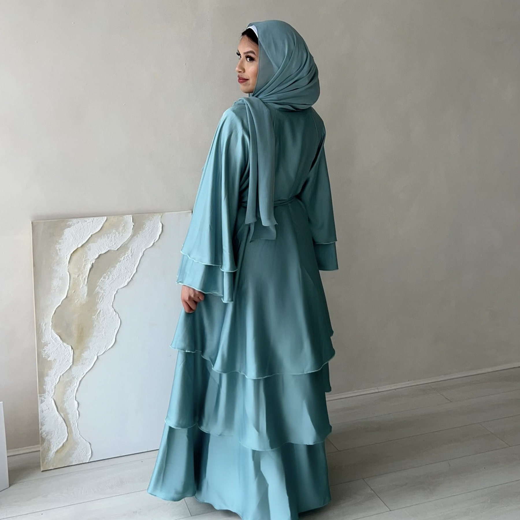 Loriya2024 Middle East Turkey Dubai Exquisite Elegant Cardigan Robe LR706_ecoleips.com