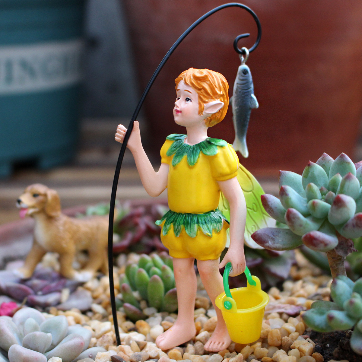 rural flower fairy Angel Garden plug-in garden terrace resin elf plug-in decoration gift