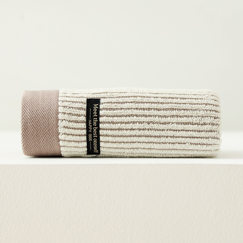 Toalha de banho absorvente de algodão puro tingido em fio, 100g, para uso doméstico masculino, que não solta fiapos, para rosto e banho feminino._voghion.com
