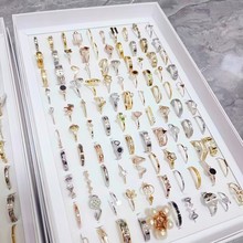 钛钢时尚高品质保色戒指女尾戒  简约不锈钢戒指饰品货源混款批发