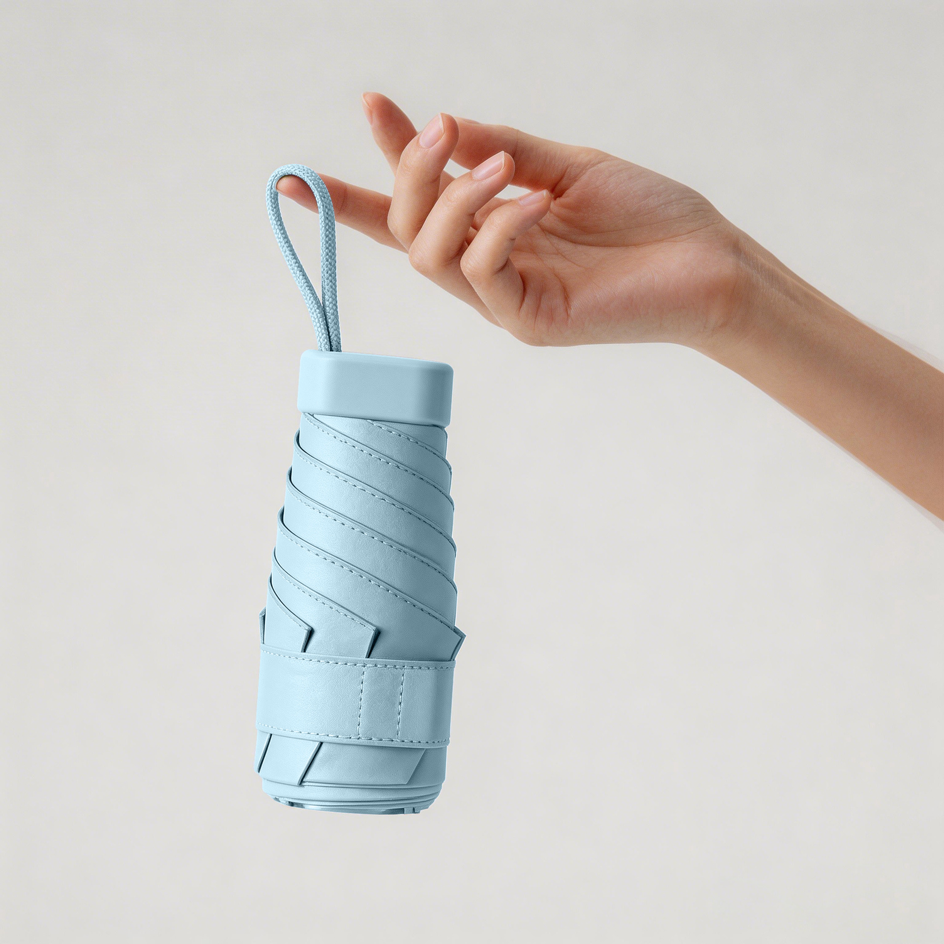 Paraguas solar, protección solar, protección UV, parasol, mini pequeño y portátil, seis paraguas plegables para estudiantes, soleado y lluvioso