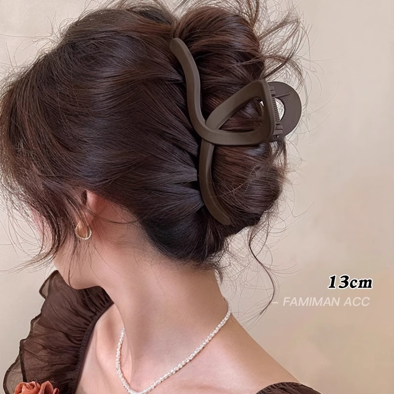 Clip de cabello de mujer 2025 nuevo clip de agarre de tiburón grande clip de cabello de alta sensibilidad agarrar clip de cabello tocado clip de cabello